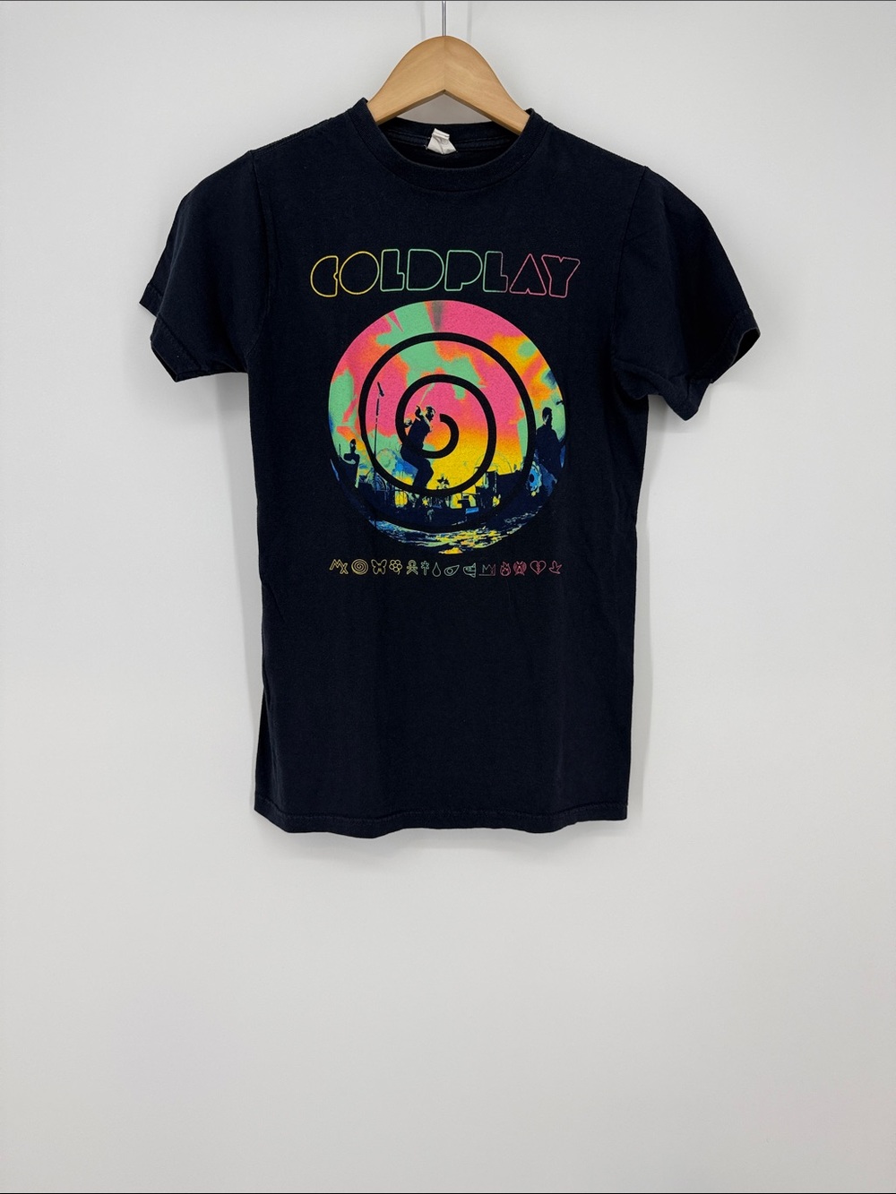 Coldplay 2012 Concert Black T-Shirt Size Small